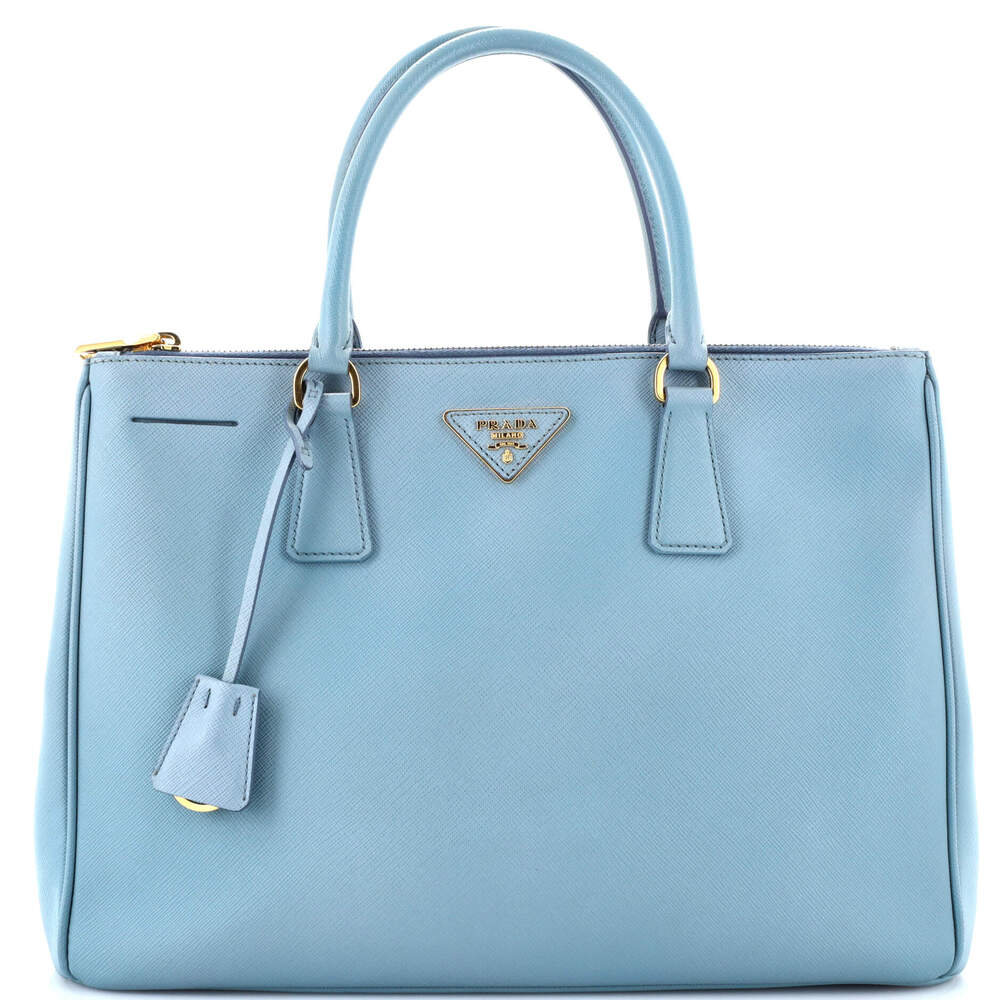 Prada Light Blue Saffiano Leather Tote